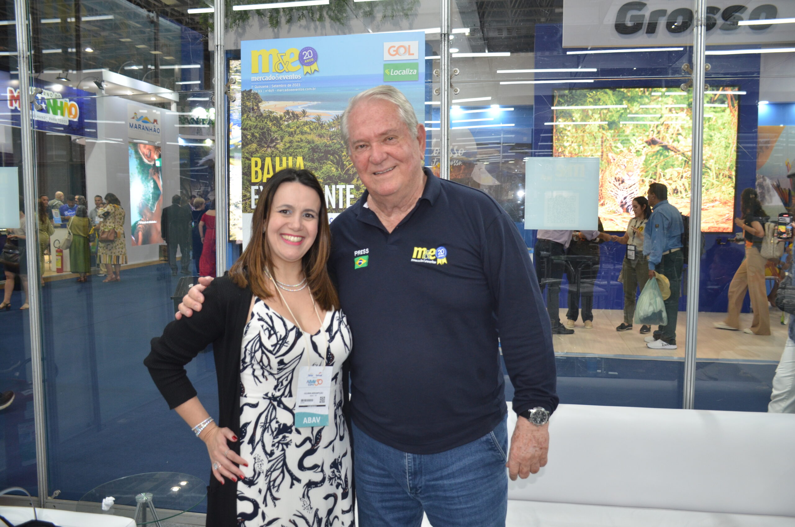 Juliana Assumpção, da Abav-SP l Aviesp e Roy Taylor, do M&E Juliana Assumpção, da Abav-SP l Aviesp e Roy Taylor, do M&E