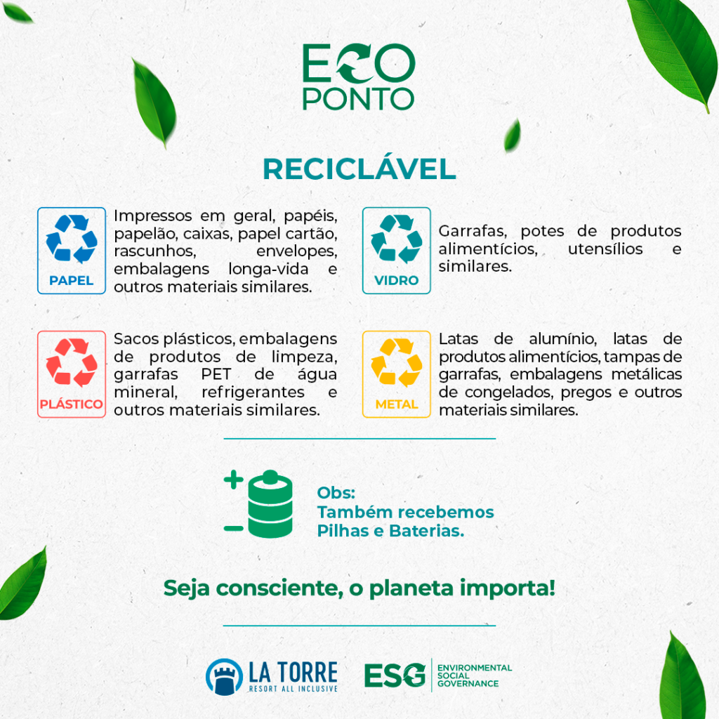 Ecoponto 2 Resort La Torre agora tem Ecoponto que recebe resíduos recicláveis da comunidade