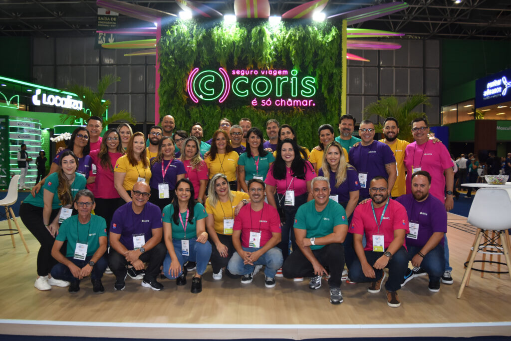 Equipe Coris na Abav Expo 2023 Coris apresentou tecnologia de teletriagem durante Abav Expo 2023