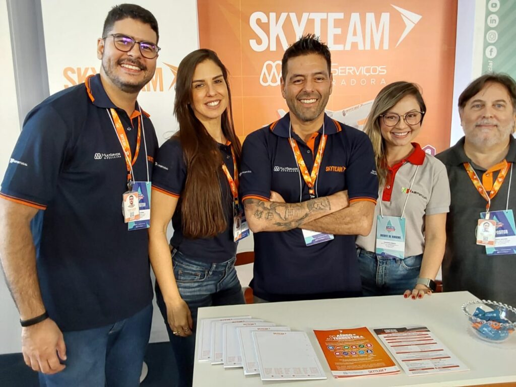 Equipe Skyteam com Andressa Amaral da TAP