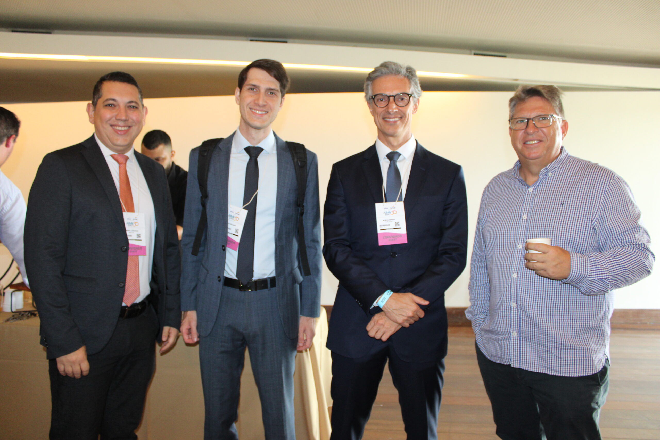 Fabiano Camargo, da Braztoa, Heitor Kadri, do MTur, Marco Ferraz, da Clia Brasil, e Rafael Guttierres, da Abitur