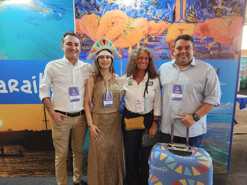 Ferdinando Lucena, presidente da PBTUR, RosaliacBirges, secretária de Turismo da Paraiba, Mari Masgrau, M&E, e Márcio Tavares, secretário Executivo