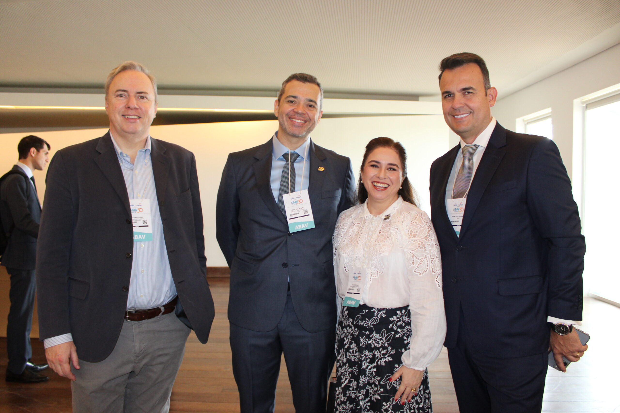 Frederico Levy, Edmilson Romão, Ana Medeiros e Marcelo Oliveira, da Abav Nacional