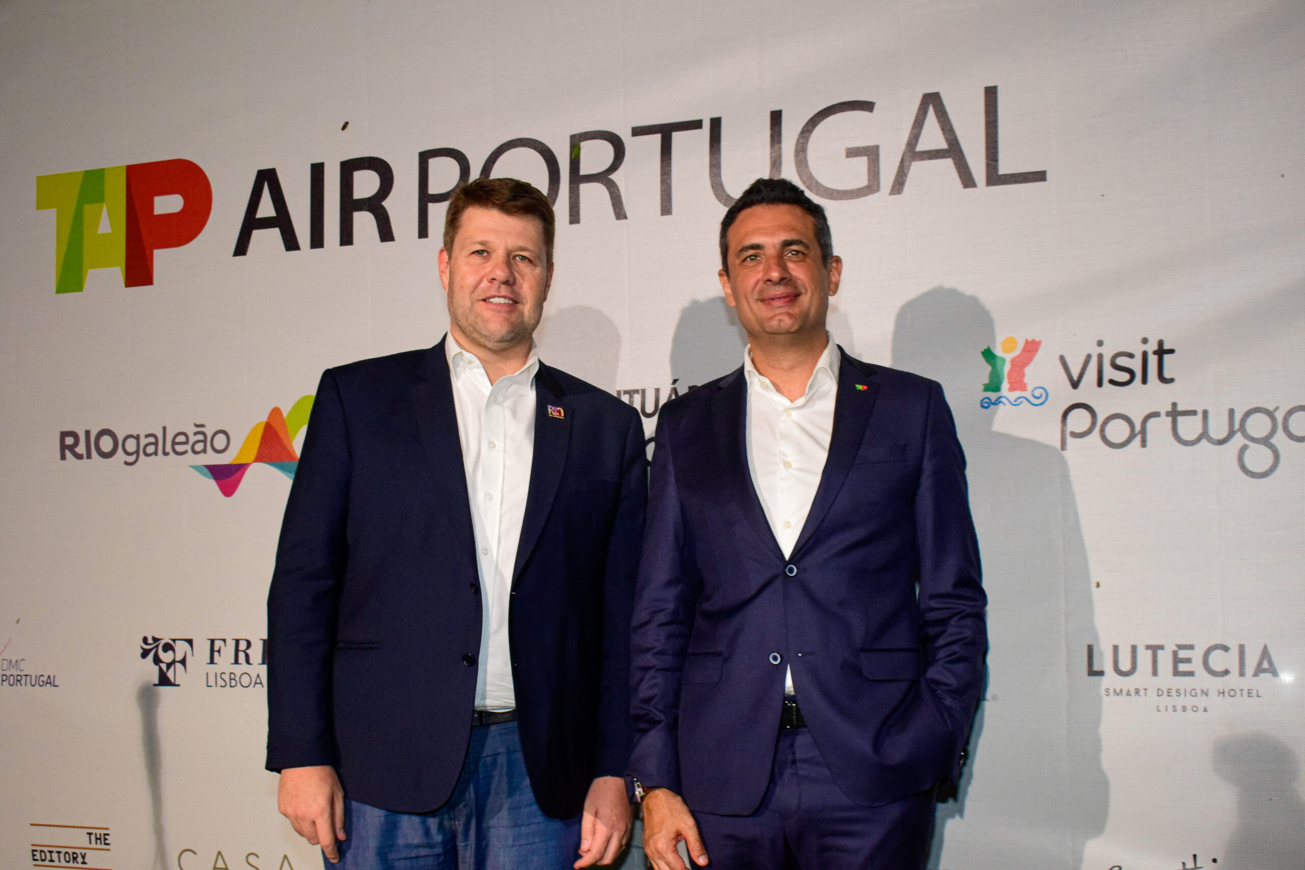 Gustavo Tutuca, secretário de Turismo do Rio de Janeiro com Carlos Antunes, da Tap Gustavo Tutuca, secretário de Turismo do Rio de Janeiro com Carlos Antunes, da Tap