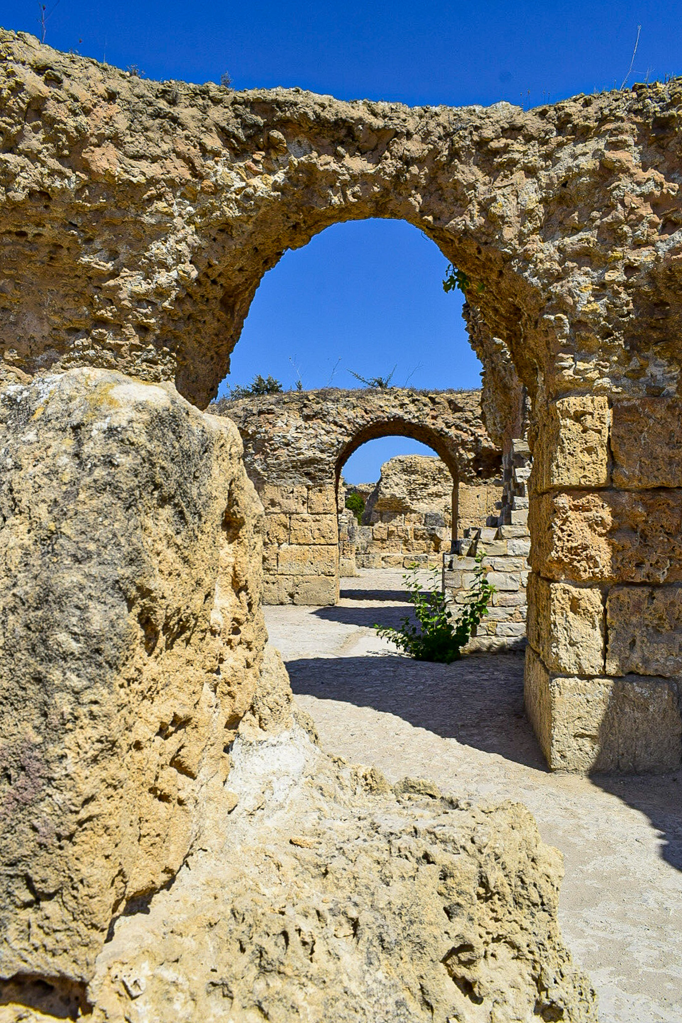 Arcos das construções nas Termas Romanas