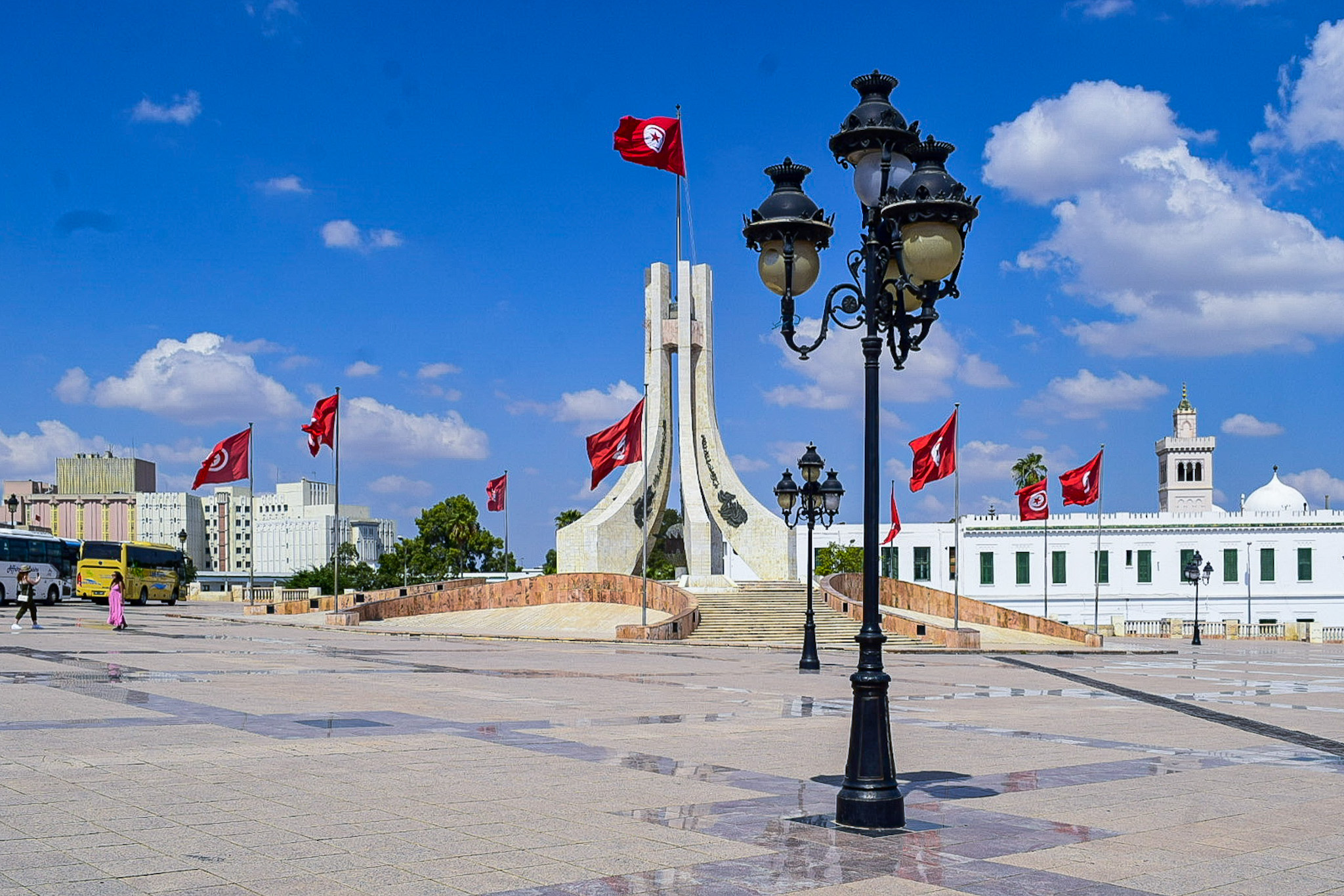 A Praça de Kasbah é um dos principais pontos de Tunes
