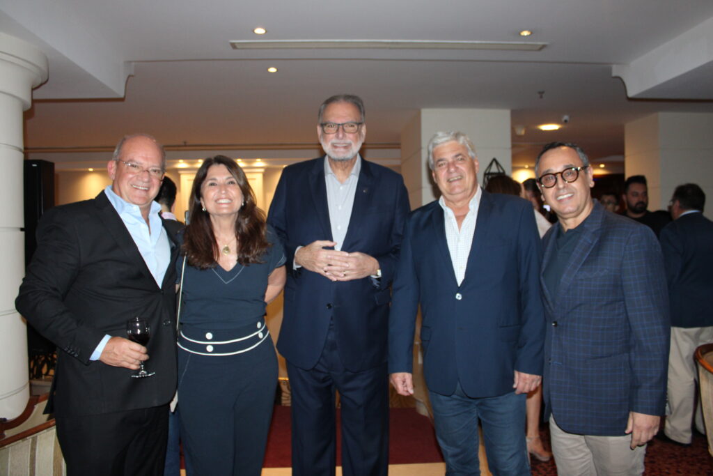 João de Nagy, da WTC, Raquel Tahtouh, da IT Mice, Ibrahim Georges Tahtouh, presidente da CNA EvTur,  Eduardo Couturato, da EC Consultoria, e Beto Marques, da Gorilla Comunicação
