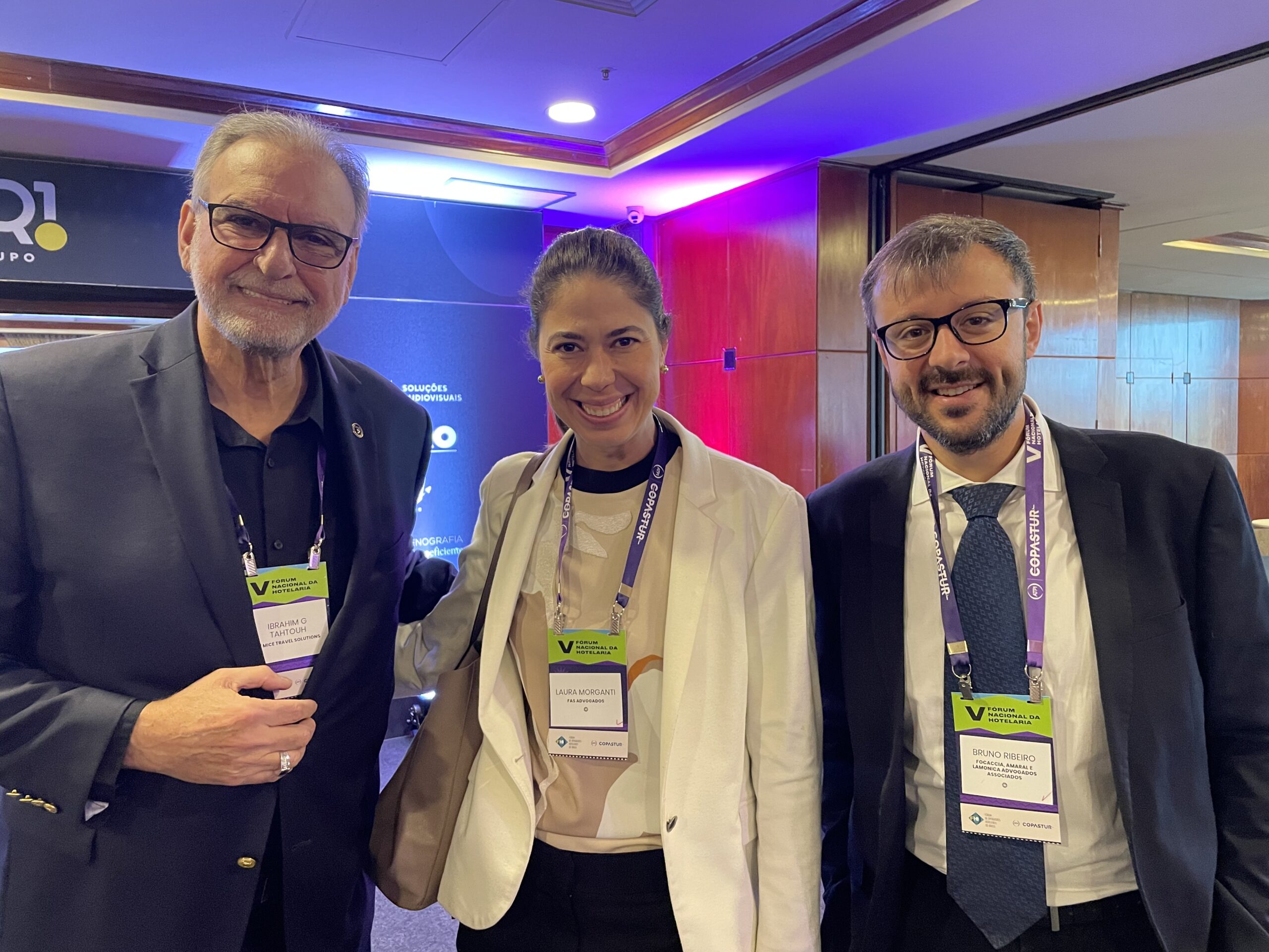 Ibrahim G Tatou, da IT Mice com Laura Morganti, da Fas Advogados e Bruno Ribeiro, da Foccacia, Amaral e Lamonica Advogados Ibrahim G Tatou, da IT Mice com Laura Morganti, da Fas Advogados e Bruno Ribeiro, da Foccacia, Amaral e Lamonica Advogados