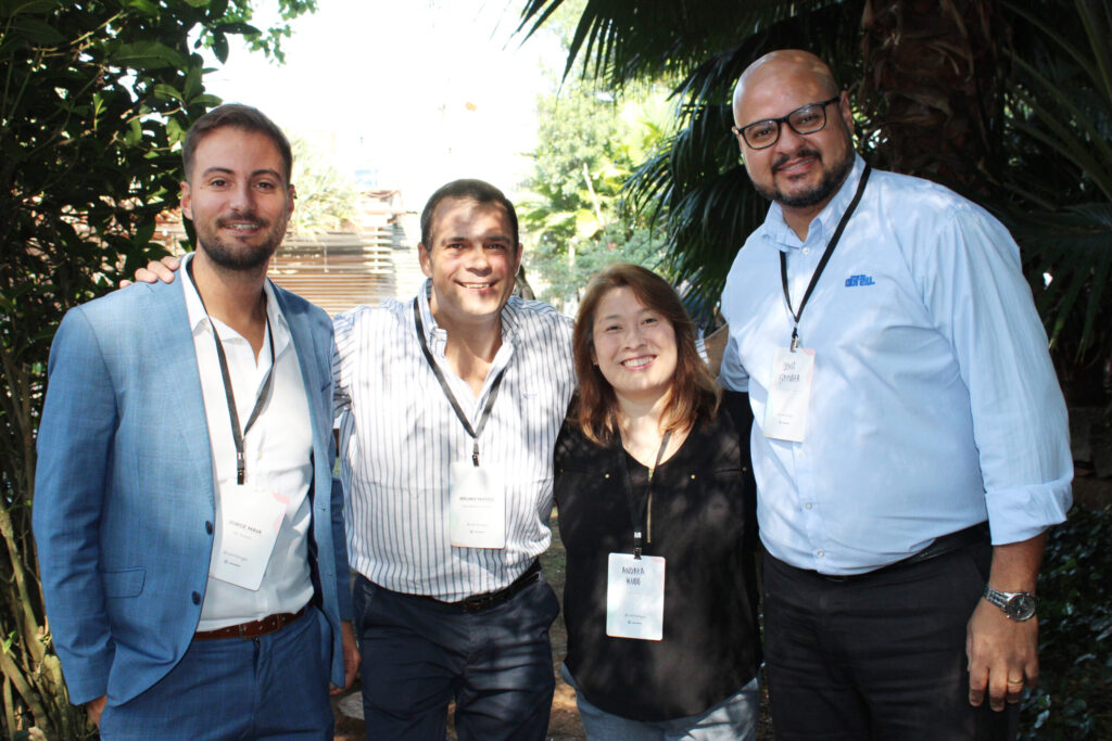 Jorge Maia, da HF Hotels, Bruno Matos, do Top Atlantico DMC, Andrea Kubo, da ViagensPromo, e Denis Espinoza, da Abreu