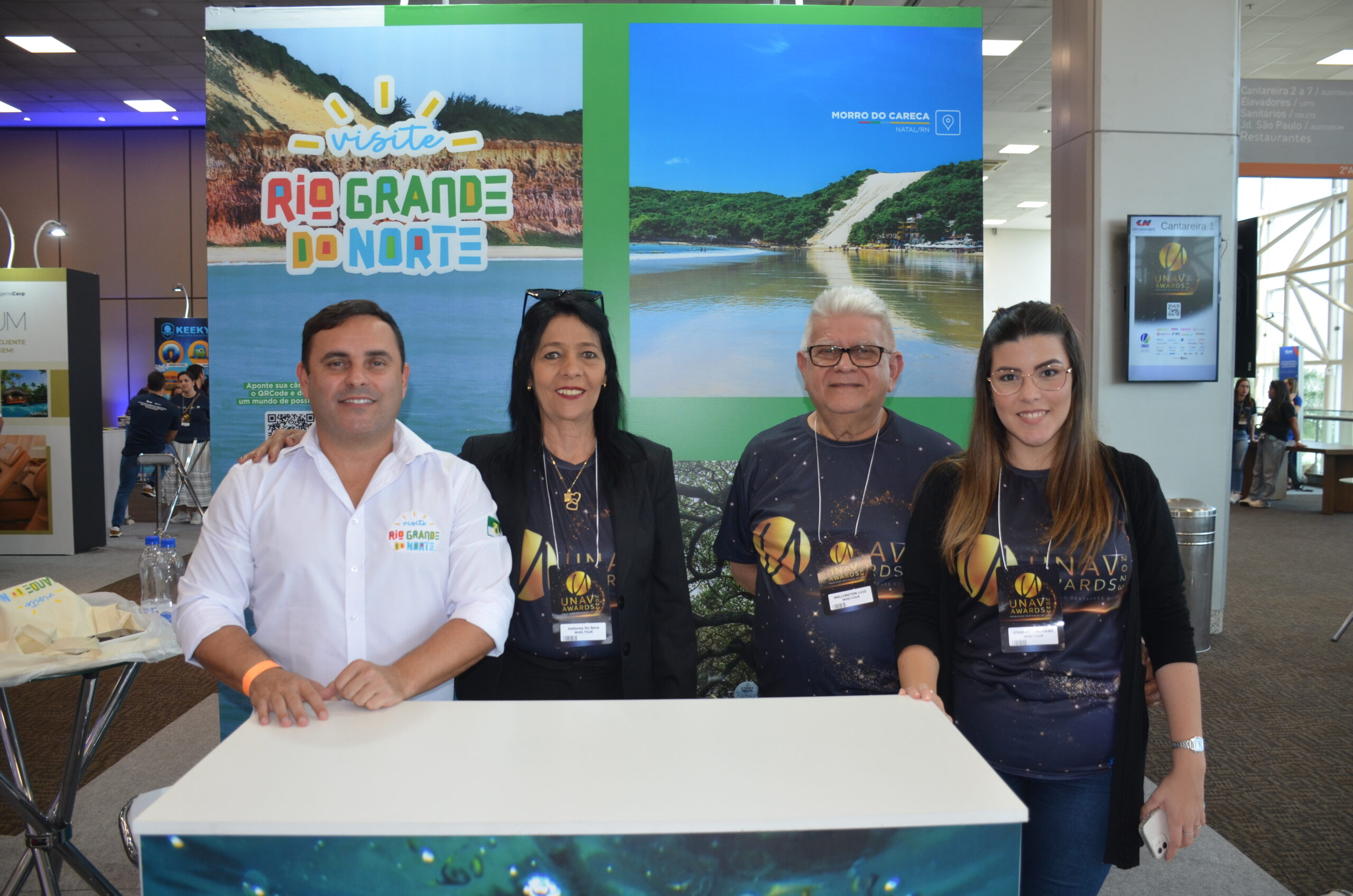 Kayo Feitosa, da Emprotur, Helioney de Sena, Wellington Luiz e Gabriela Palhano, da WhelTour Kayo Feitosa, da Emprotur, Helioney de Sena, Wellington Luiz e Gabriela Palhano, da WhelTour