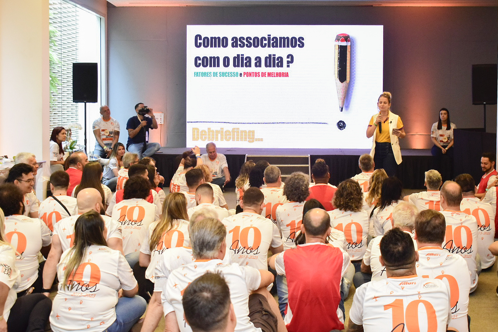 Palestra motivacional durante a convenção da Affinity