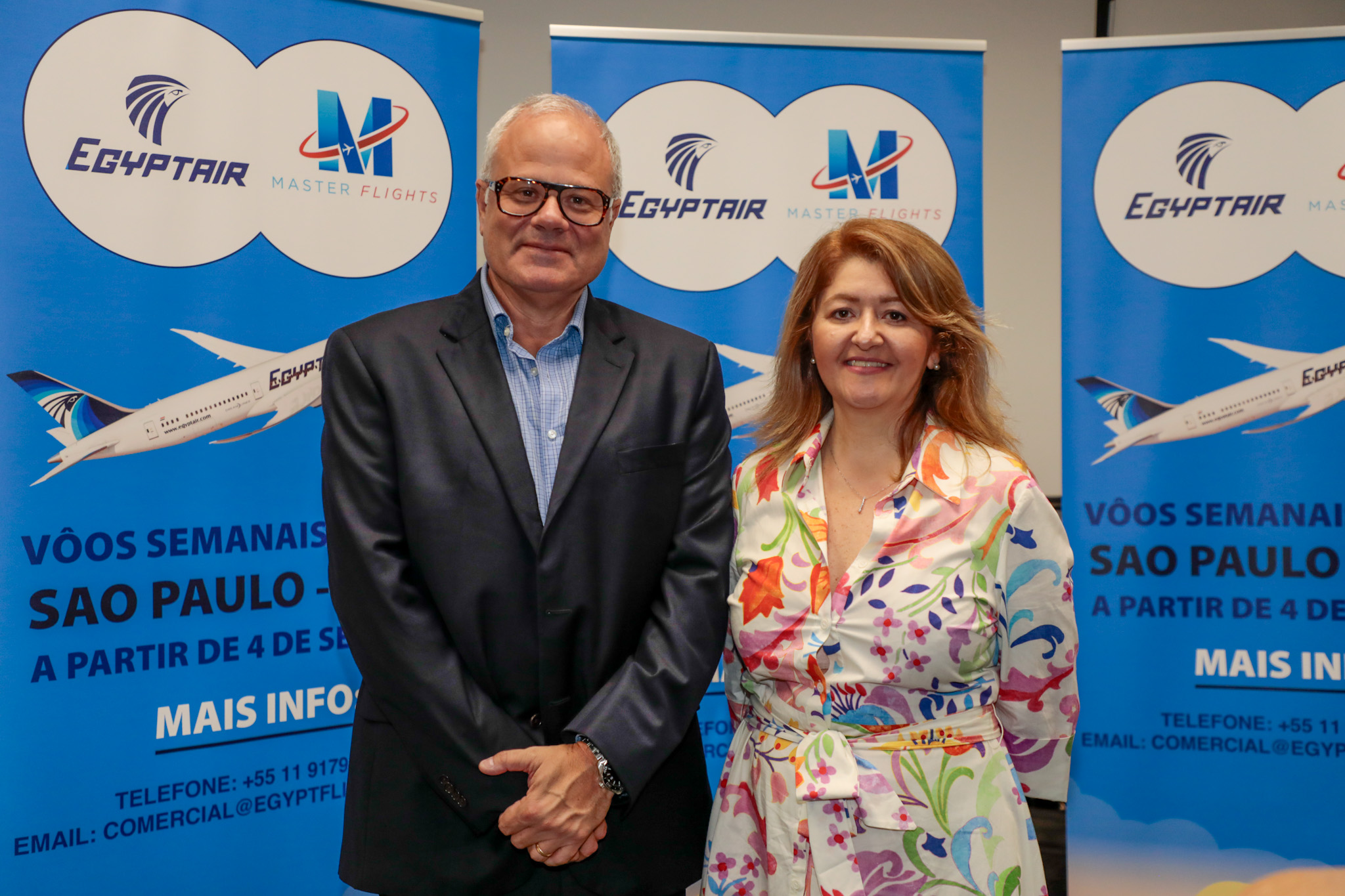 Panda Beting, Publisher da Revista Flyp, e Marlene de Sousa, diretora Comercial da Master Flights Panda Beting, Publisher da Revista Flyp, e Marlene de Sousa, diretora Comercial da Master Flights