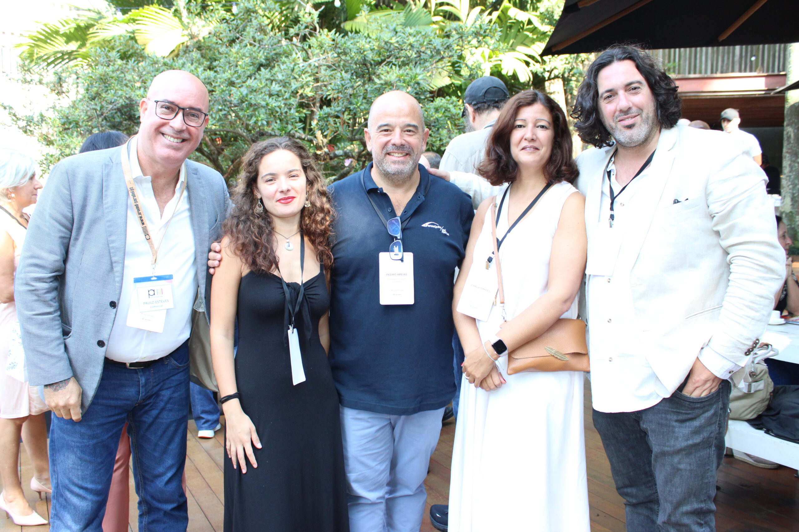 Paulo Esteves, do Around Parallel, Catarina Silva, do Visit Portugal, Pedro Areias, do Transalpino Viagens, Carla Simões, do Visit Portugal, e Pascal Silva, da Your Tours Paulo Esteves, do Around Parallel, Catarina Silva, do Visit Portugal, Pedro Areias, do Transalpino Viagens, Carla Simões, do Visit Portugal, e Pascal Silva, da Your Tours