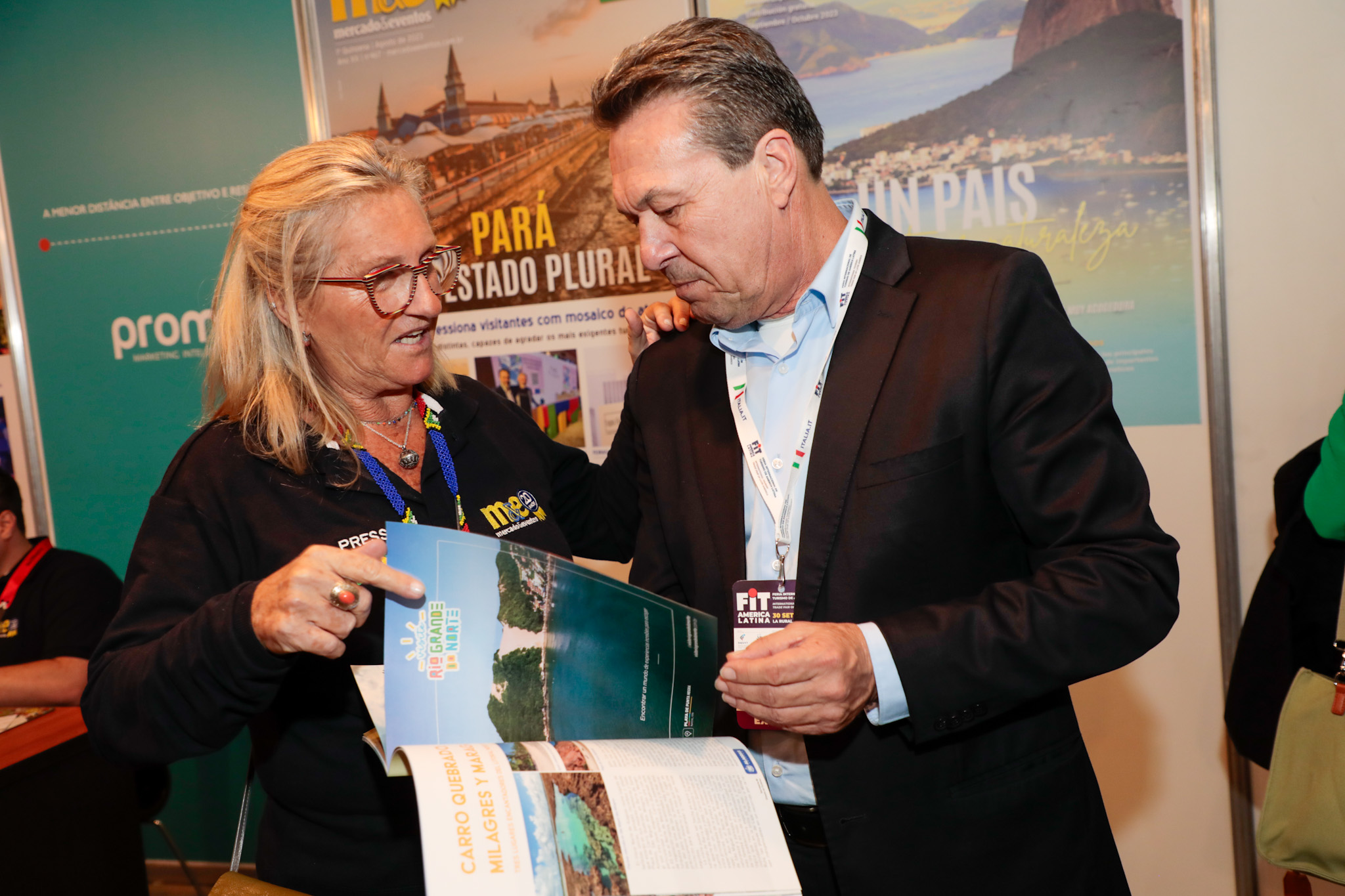 Rosa Masgrau, do M&E, e Márcio Nunes, secretário de turismo do estado do Paraná Rosa Masgrau, do M&E, e Márcio Nunes, secretário de turismo do estado do Paraná
