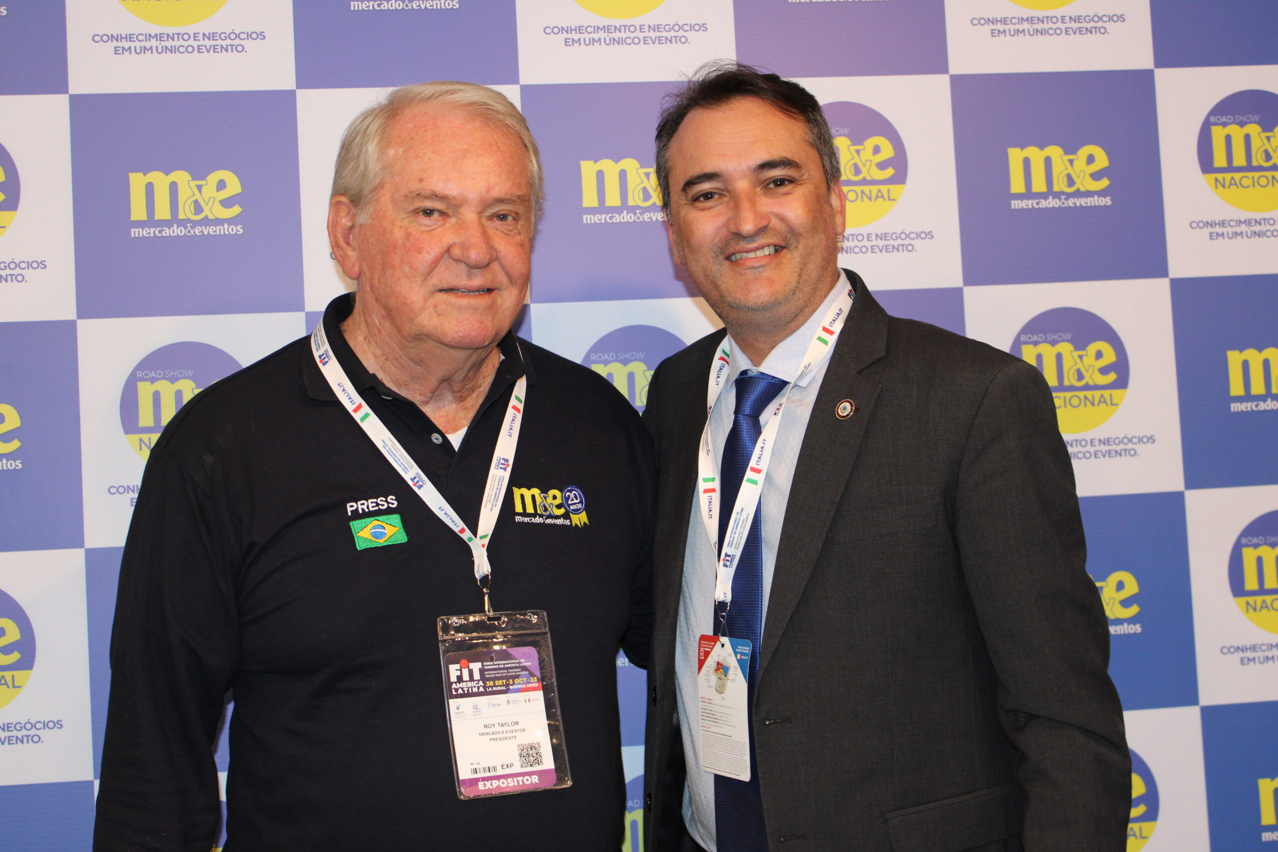 Roy Taylor, do M&E, e Ferdinando Lucena, da PBTur