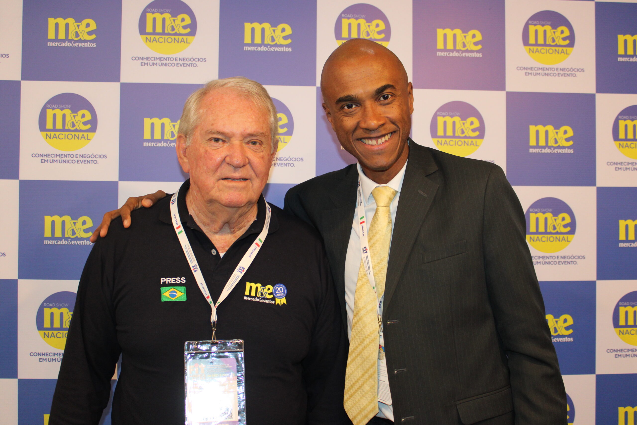 Roy Taylor, do M&E, e Luis Sobrinho, da Setur-SP Roy Taylor, do M&E, e Luis Sobrinho, da Setur-SP