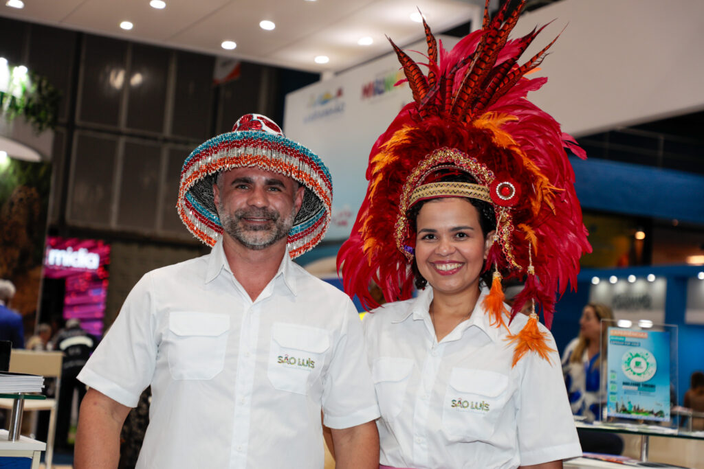 Saulo Santos, secretário de turismo de São Luís, e Natasha Soares, Setur-Sao Luís