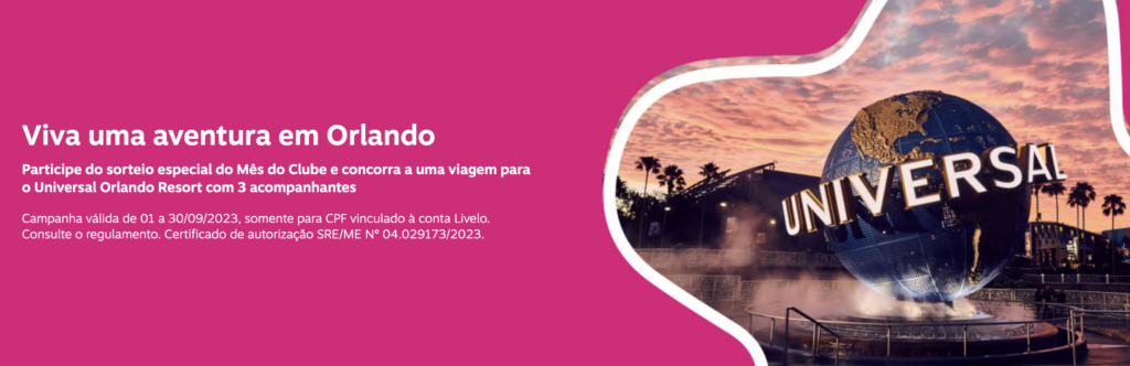 Screenshot 2023 09 01 at 16.31.41 Livelo lança campanha que dará viagem para o Universal Orlando Resort