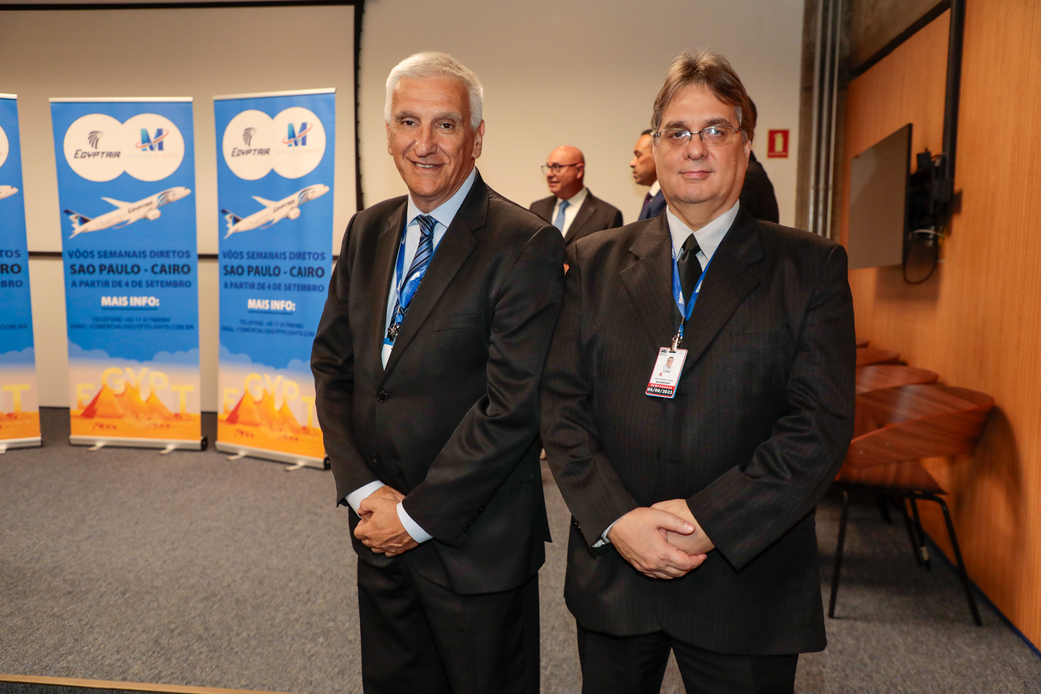 Sydnei Luiz Casarini e Jairo Ribeiro Júnior, da Egypt Flights Brasil Sydnei Luiz Casarini e Jairo Ribeiro Júnior, da Egypt Flights Brasil