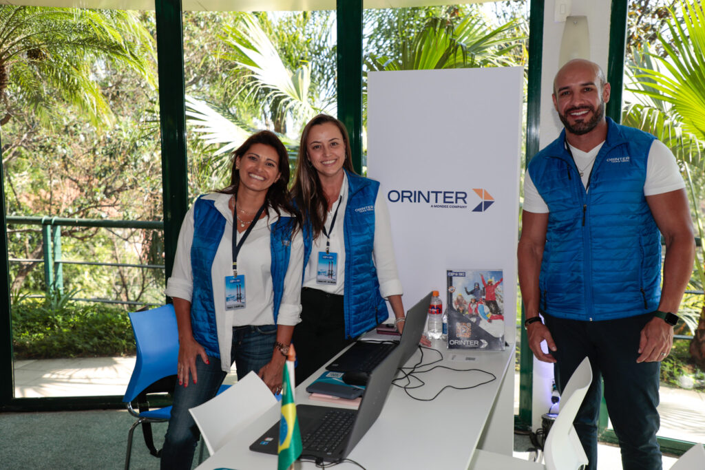 Thaís Siqueira, Caroline Oliveira e Daniel Costa, da Orinter