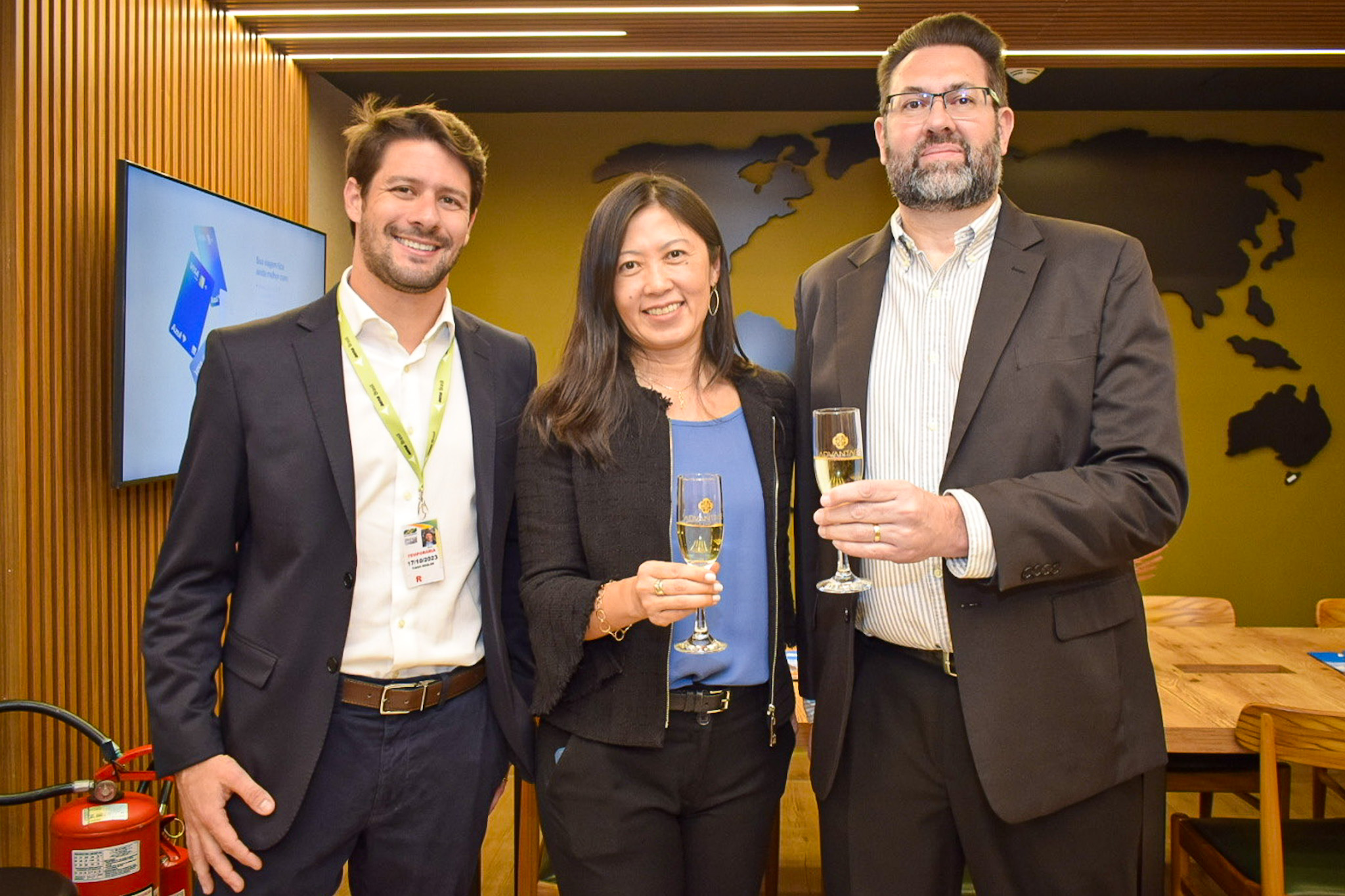 Tiago Albernaz, Cristina Yoshida e Marco Leite, do TudoAzul