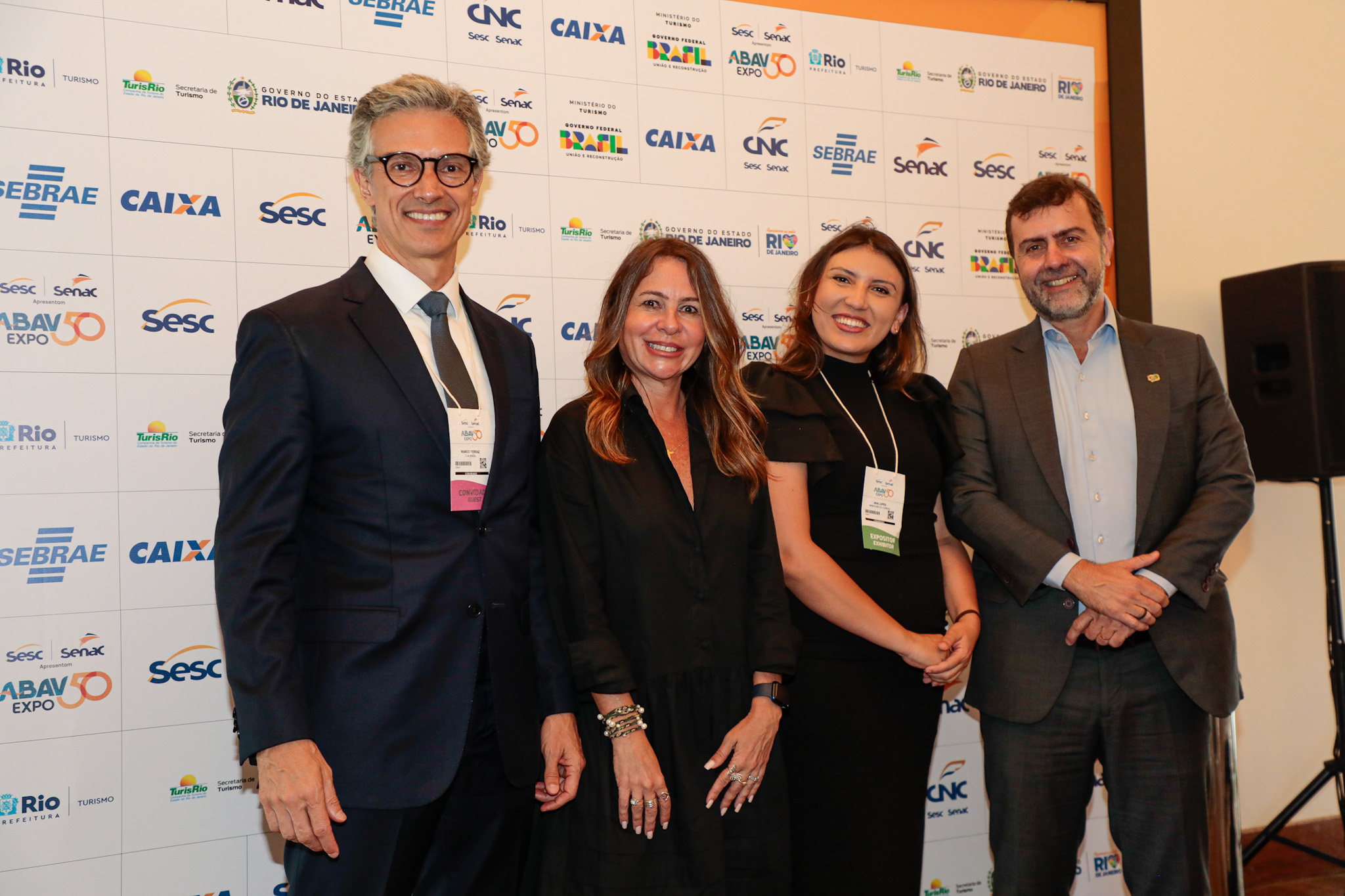 Marco Ferraz, da Clia Brasil, Ana Carla Lopes, MTur, Daniela Maia, secretaria de turismo da cidade do Rio De Janeiro, Ana Lopes, do MTur, e Marcelo Freixo, presidente da Embratur