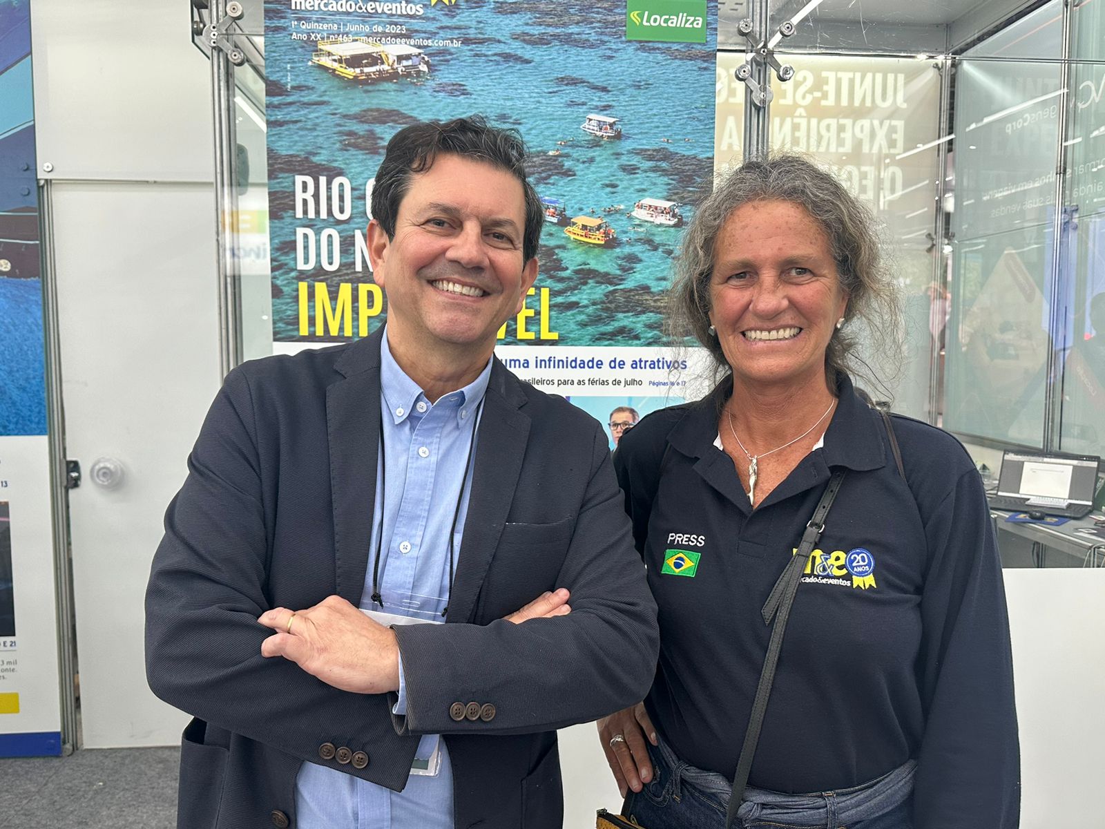 Otavio Leite, consultor da Presidência da Fecomercio e Mari Masgrau, do M&E Otavio Leite, consultor da Presidência da Fecomercio e Mari Masgrau, do M&E