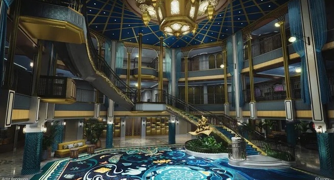 DCL define data de inauguração do Disney Treasure; veja novidades, itinerários e início das vendas 1 disney atrio 1 DCL define data de inauguração do Disney Treasure; veja novidades, itinerários e início das vendas