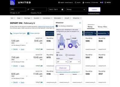 United Airlines melhora a experiência de viagem de clientes que usam cadeiras de rodas United Airlines melhora a experiência de viagem de clientes que usam cadeiras de rodas