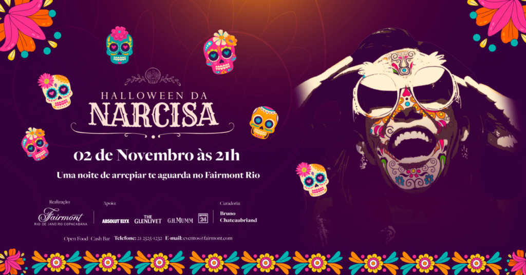 Fairmont Rio receberá 'Halloween da Narcisa' no feriado de Finados Fairmont Rio receberá 'Halloween da Narcisa' no feriado de Finados