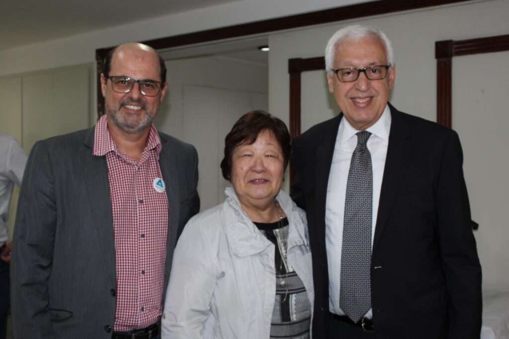 Alexandre Panosso, da USP, Elsa Tsumori, da Academia Brasileira de Eventos, e Marcio Favilla