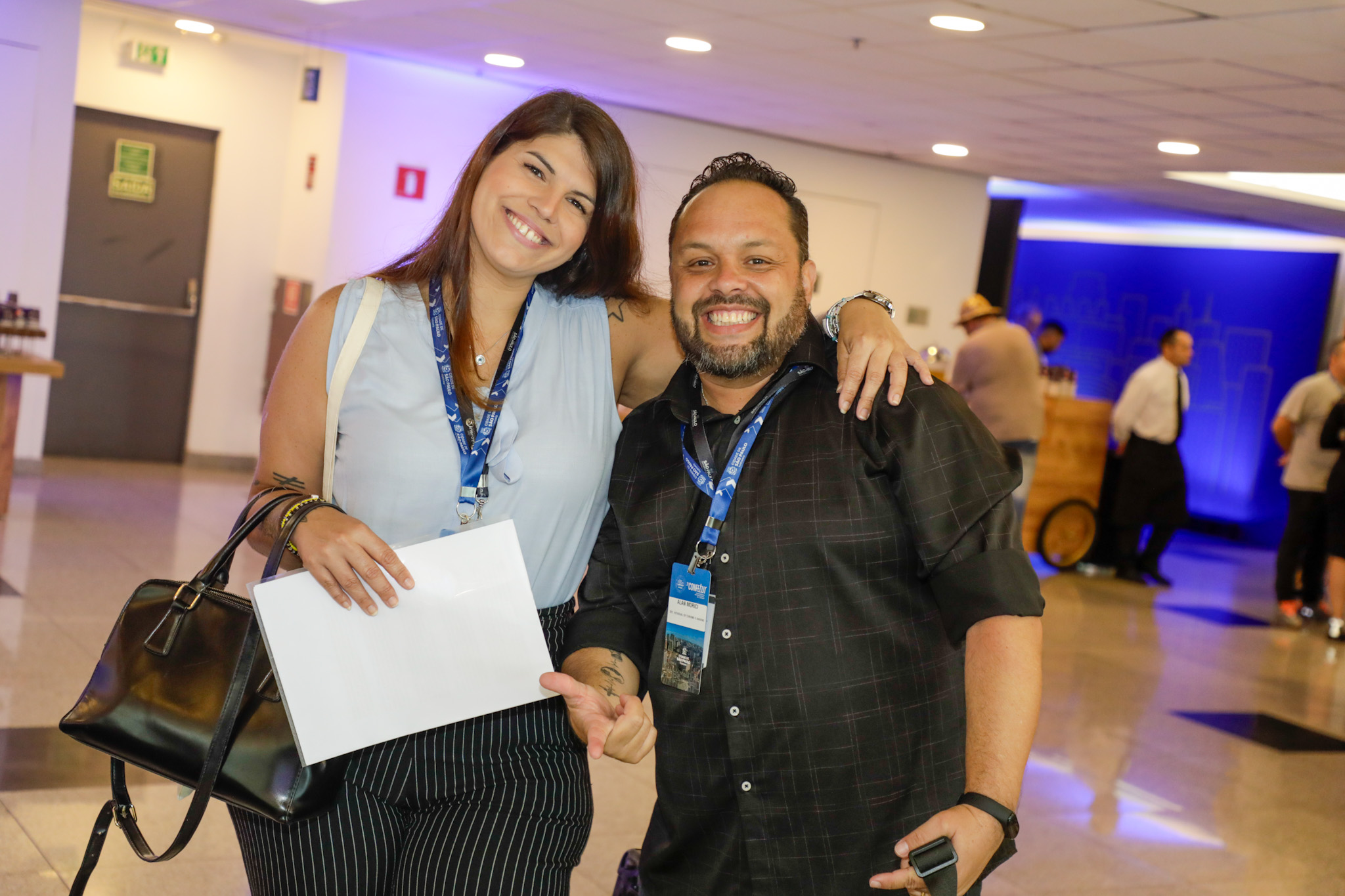 Aline Andrade e Alan Morici, da Setur-SP, Aline Andrade e Alan Morici, da Setur-SP,