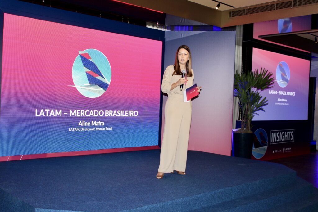 Aline Mafra da Latam Delta e Latam celebram um ano de joint venture com 3 milhões de clientes transportados