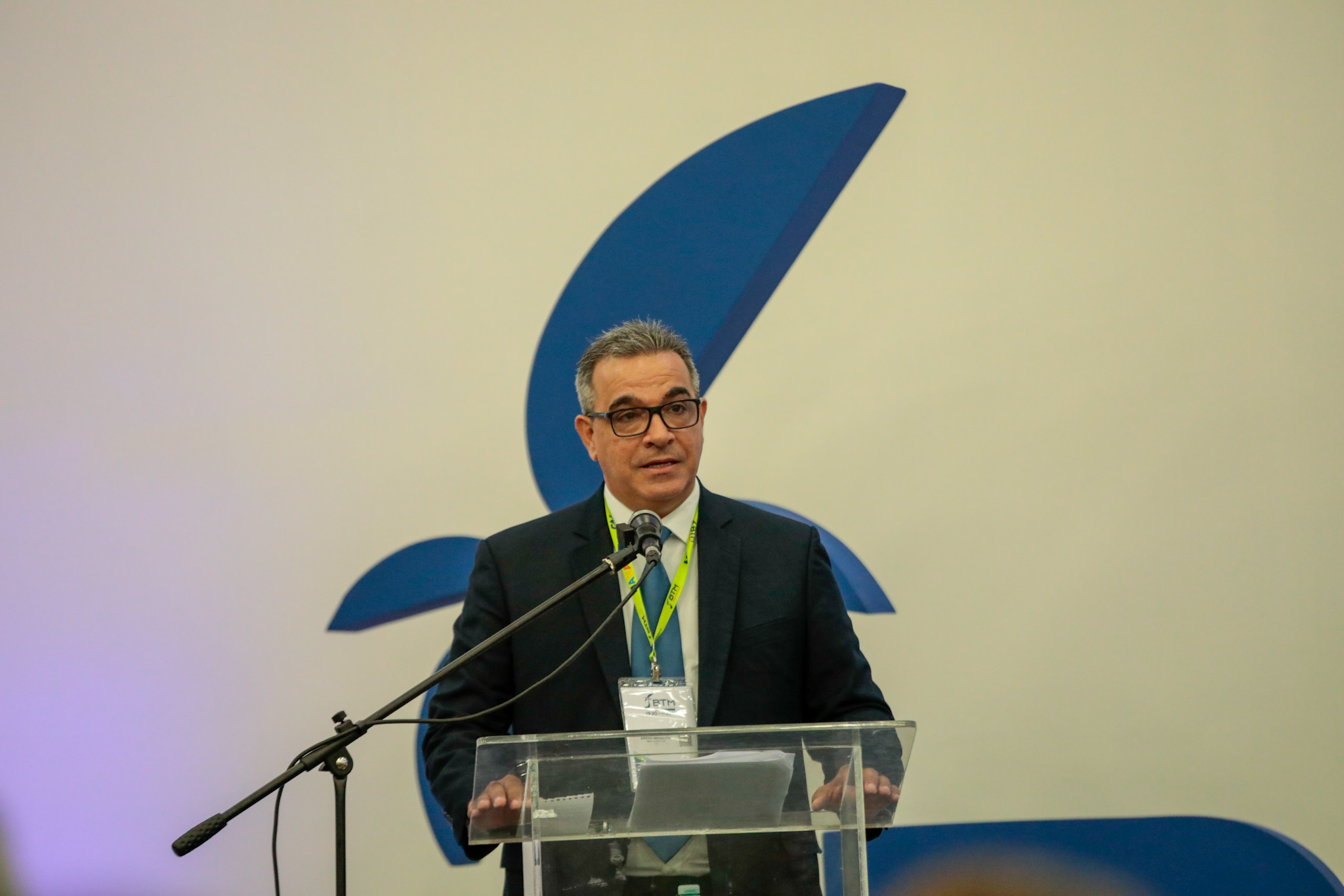 Breno Mesquita, CEO do BTM durante solenidade de abertura Breno Mesquita, CEO do BTM durante solenidade de abertura