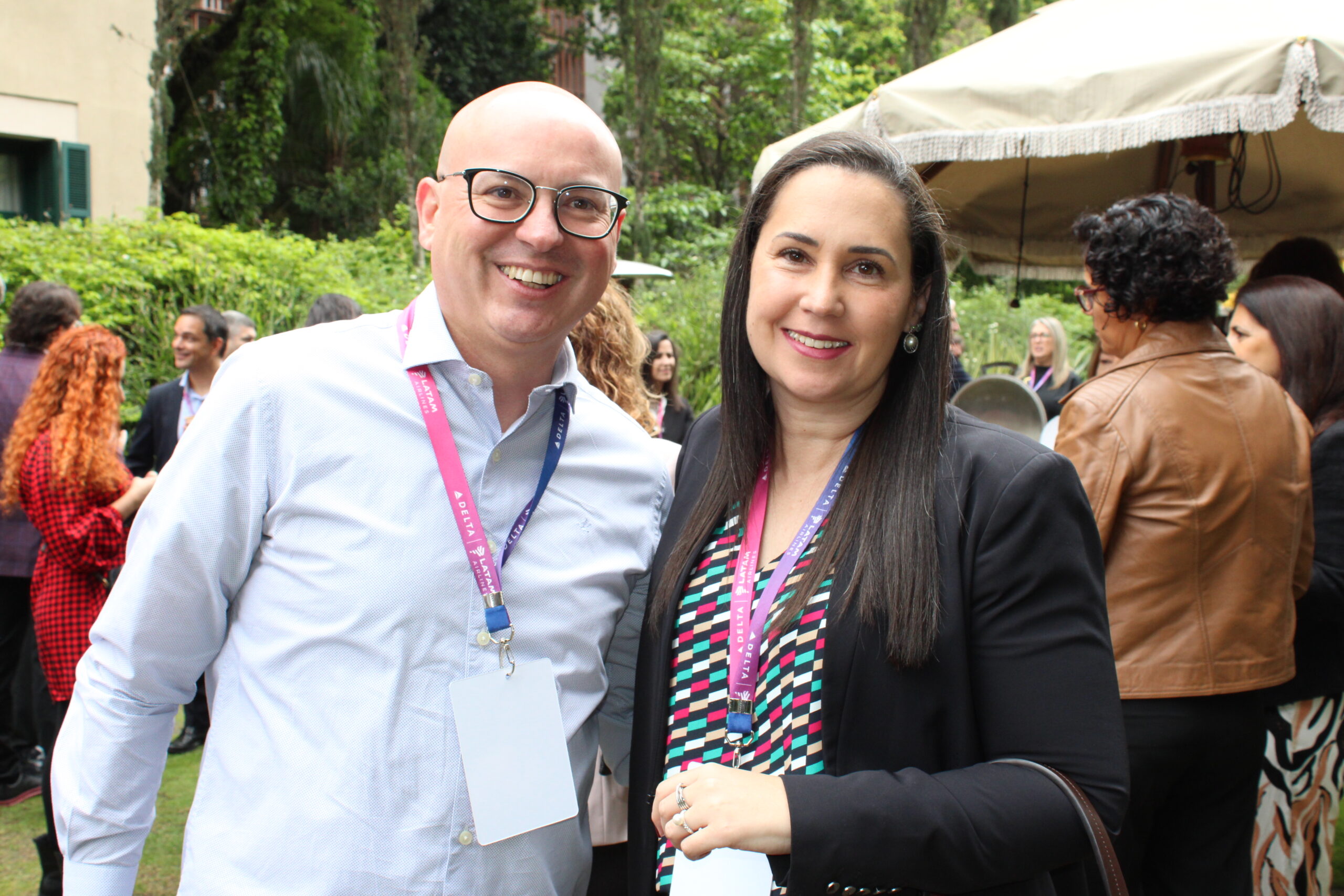 Fabio Mader, da CVC, e Camila Landi, da Delta Fabio Mader, da CVC, e Camila Landi, da Delta