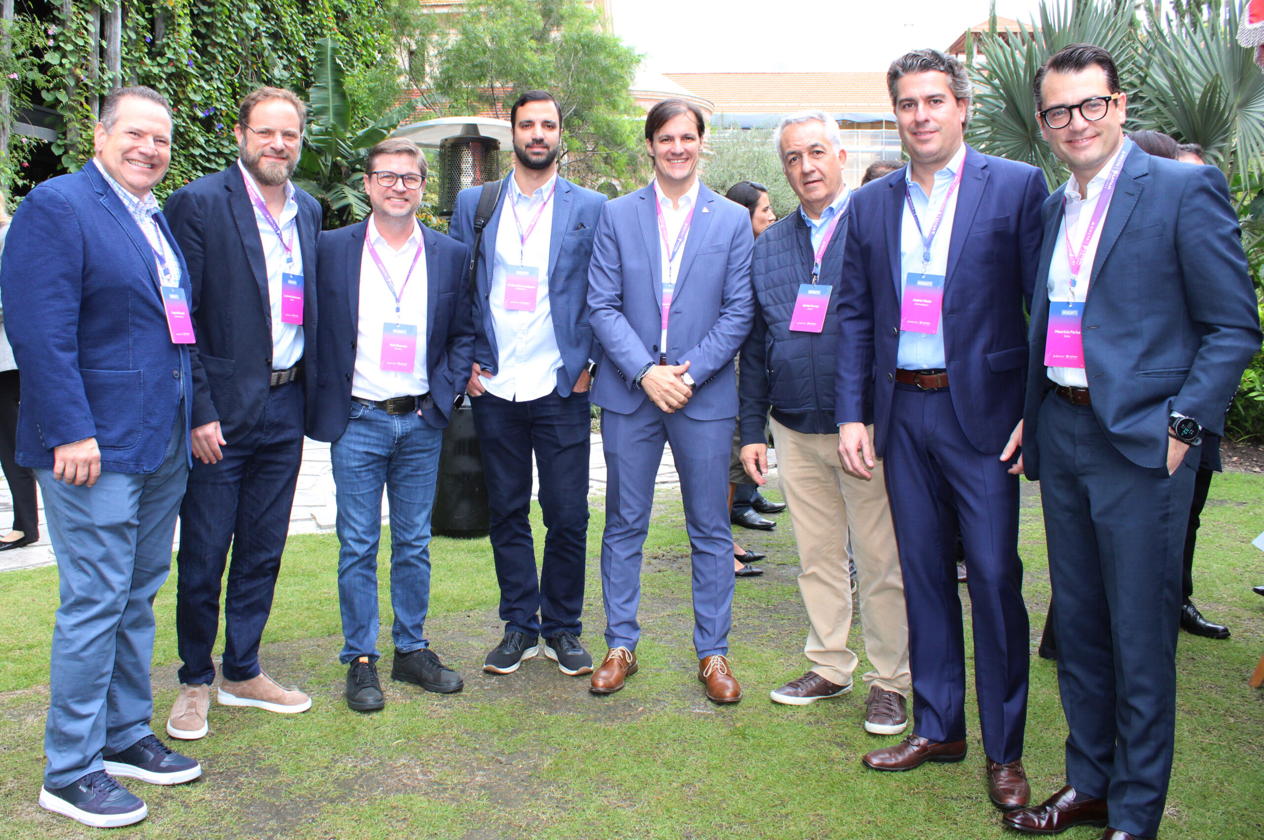 Alex Miranda, da Latam, Luti Guimarães, da BeFly, Bob Rossato, da Decolar, Carlos Schwartzmann, do Costa Brava, Luciano Macagno, da Delta, Sylvio Ferraz, da BeFly, Juarez Neto, da Ancoradouro, e Mauricio Parise, da Delta