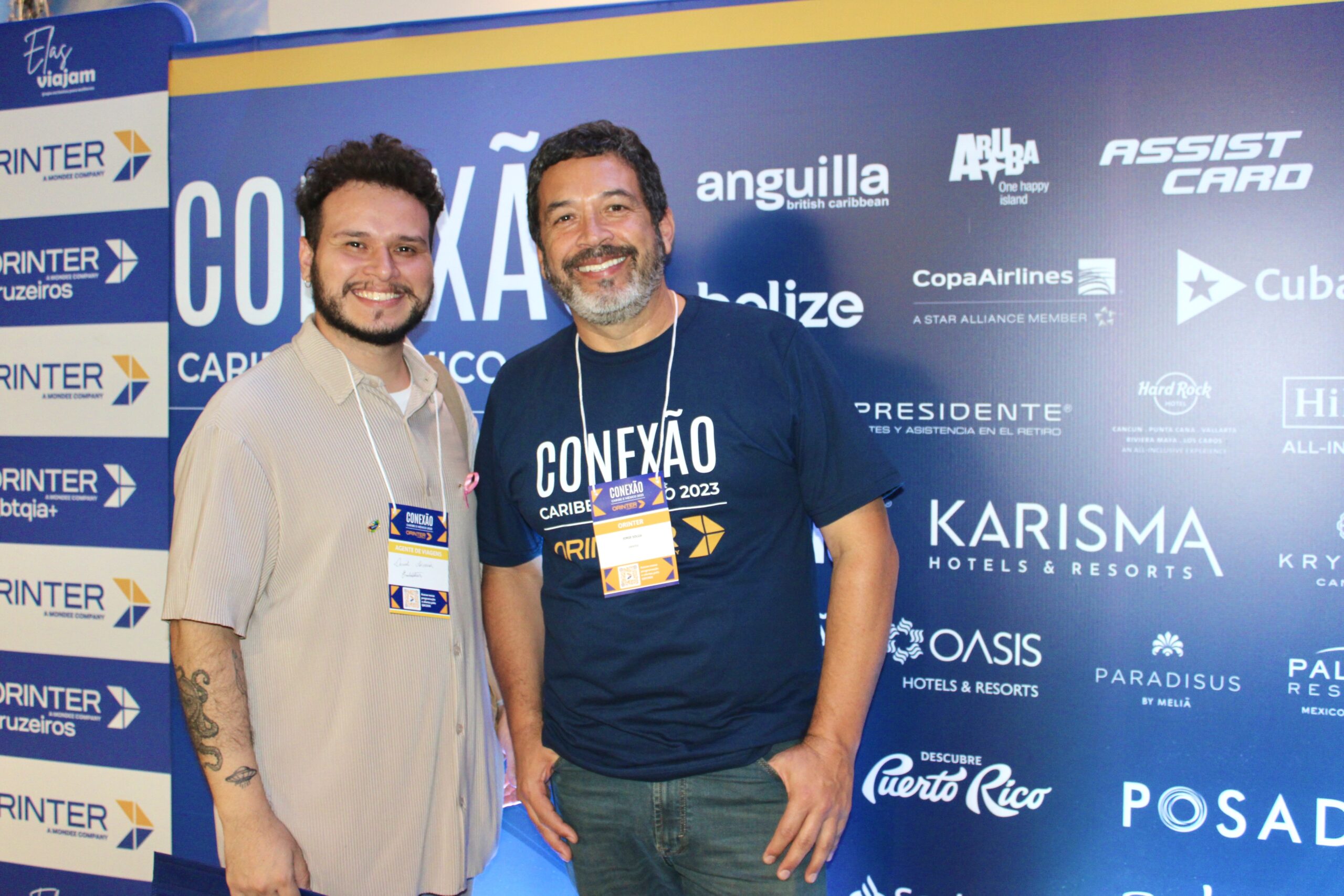 Daniel Teixeira, da Embratur, e Jorge Souza, da Orinter Daniel Teixeira, da Embratur, e Jorge Souza, da Orinter
