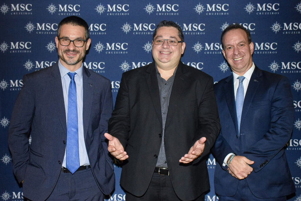 Ignacio Palacios, da MSC; Leandro Sommerfeld, da Marítimos; e Adrian Ursilli, da MSC