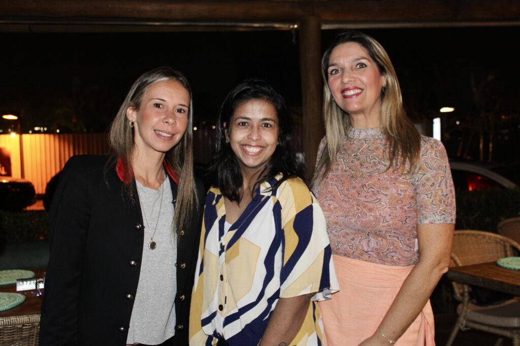 Lilian Soares, do Palladium, Juliana Ribeiro, da Orinter, e Carla Cecchele, da RCD