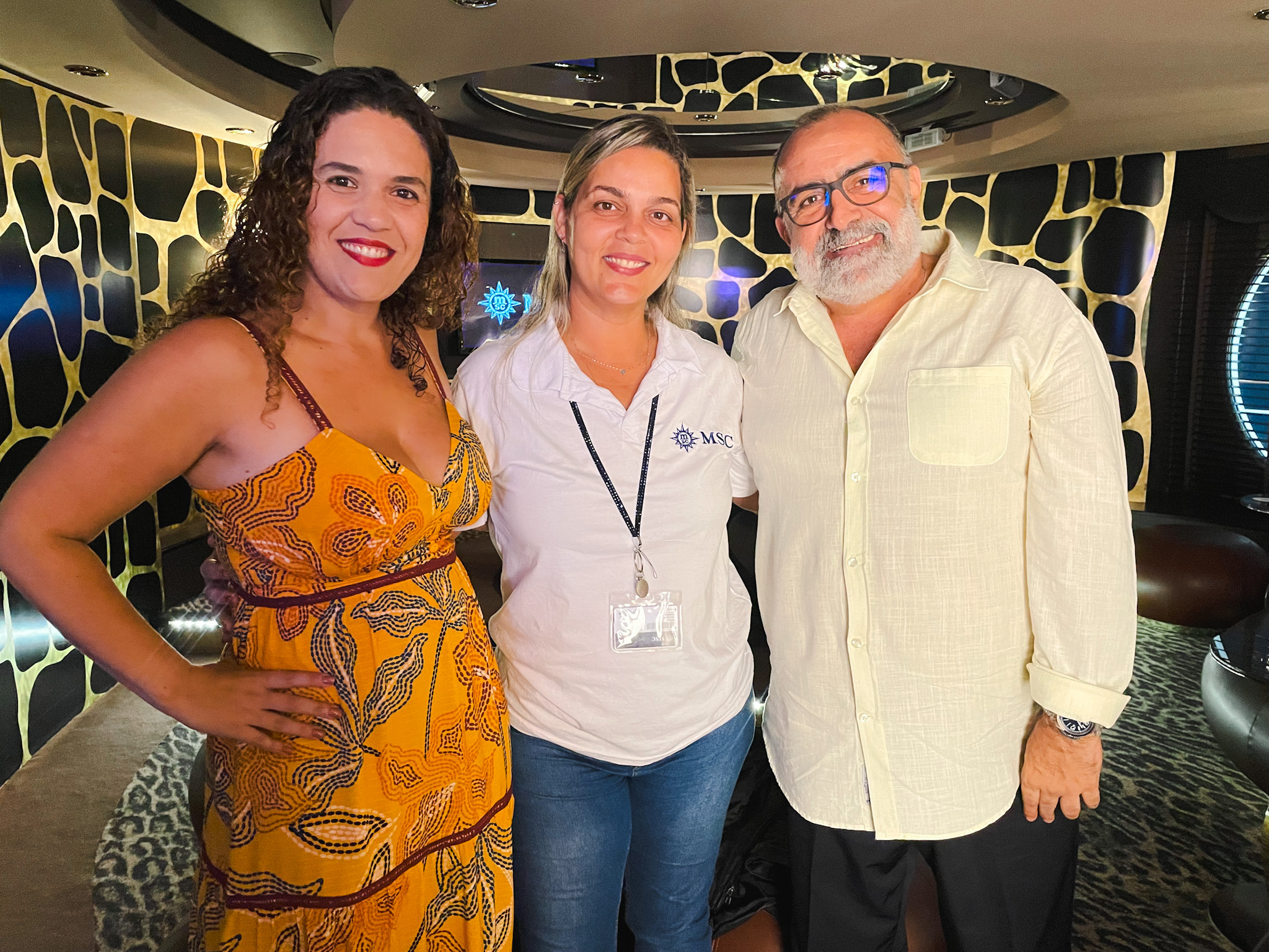 Livia Maia, da agência Nalyx, Paula Sperle, da MSC e Ricardo Souza, da RHIL Brasil Livia Maia, da agência Nalyx, Paula Sperle, da MSC e Ricardo Souza, da RHIL Brasil