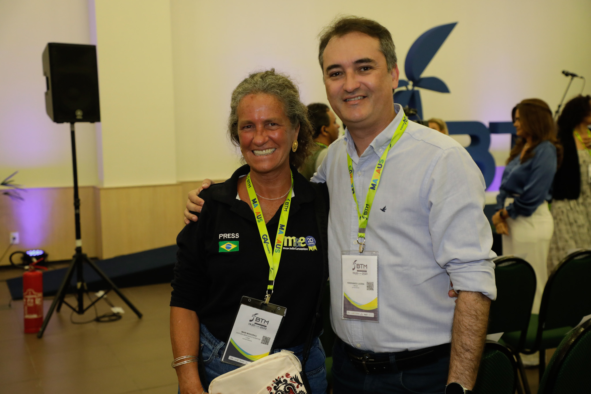 Mari Masgrau, do M&E, e Ferdinando Lucena, da PBTUR Mari Masgrau, do M&E, e Ferdinando Lucena, da PBTUR