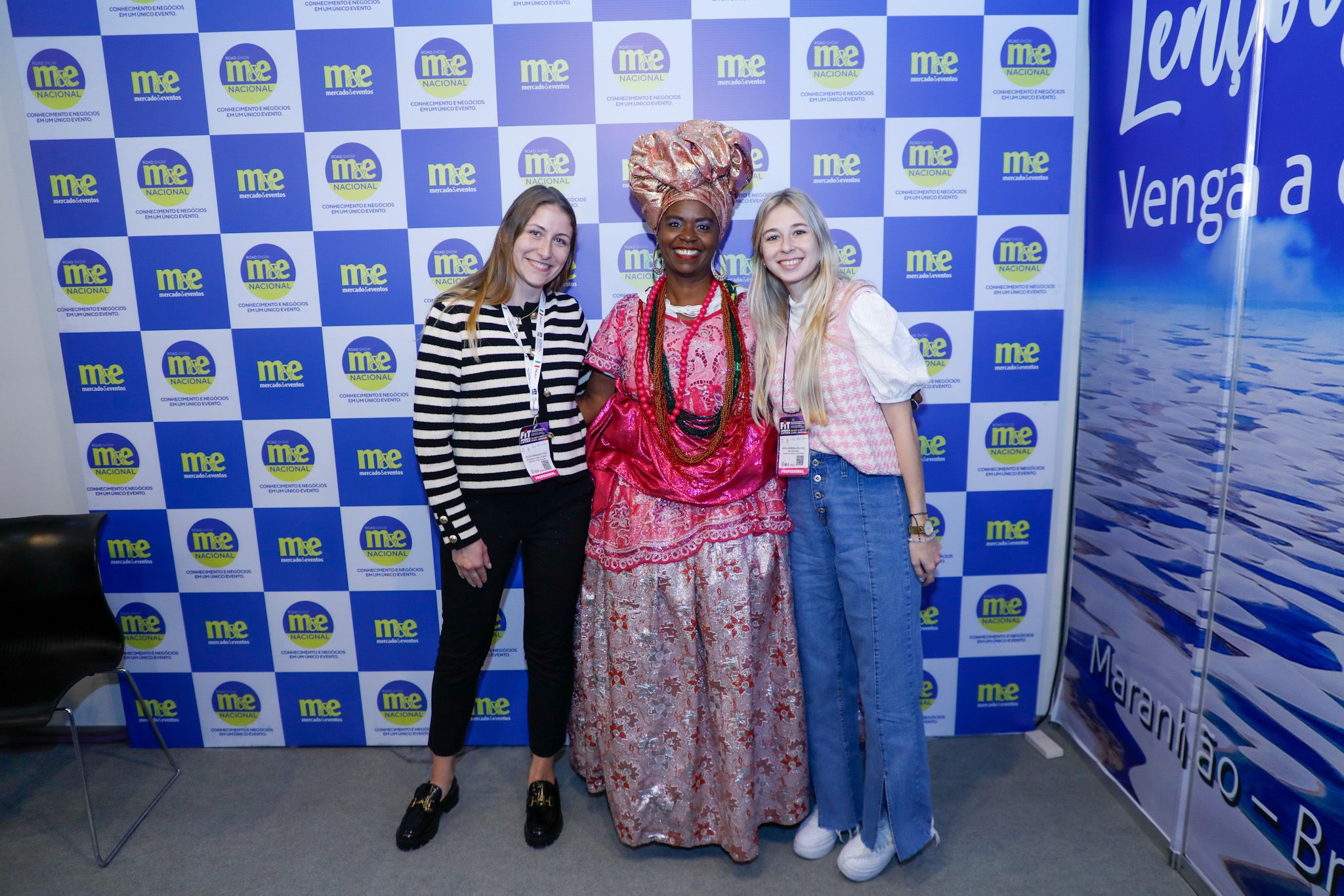 Marly Trindade, da Setur-BA, entre Felícia Domingues, ITB Berlin, e Sofia Herrera, AHK Argentina