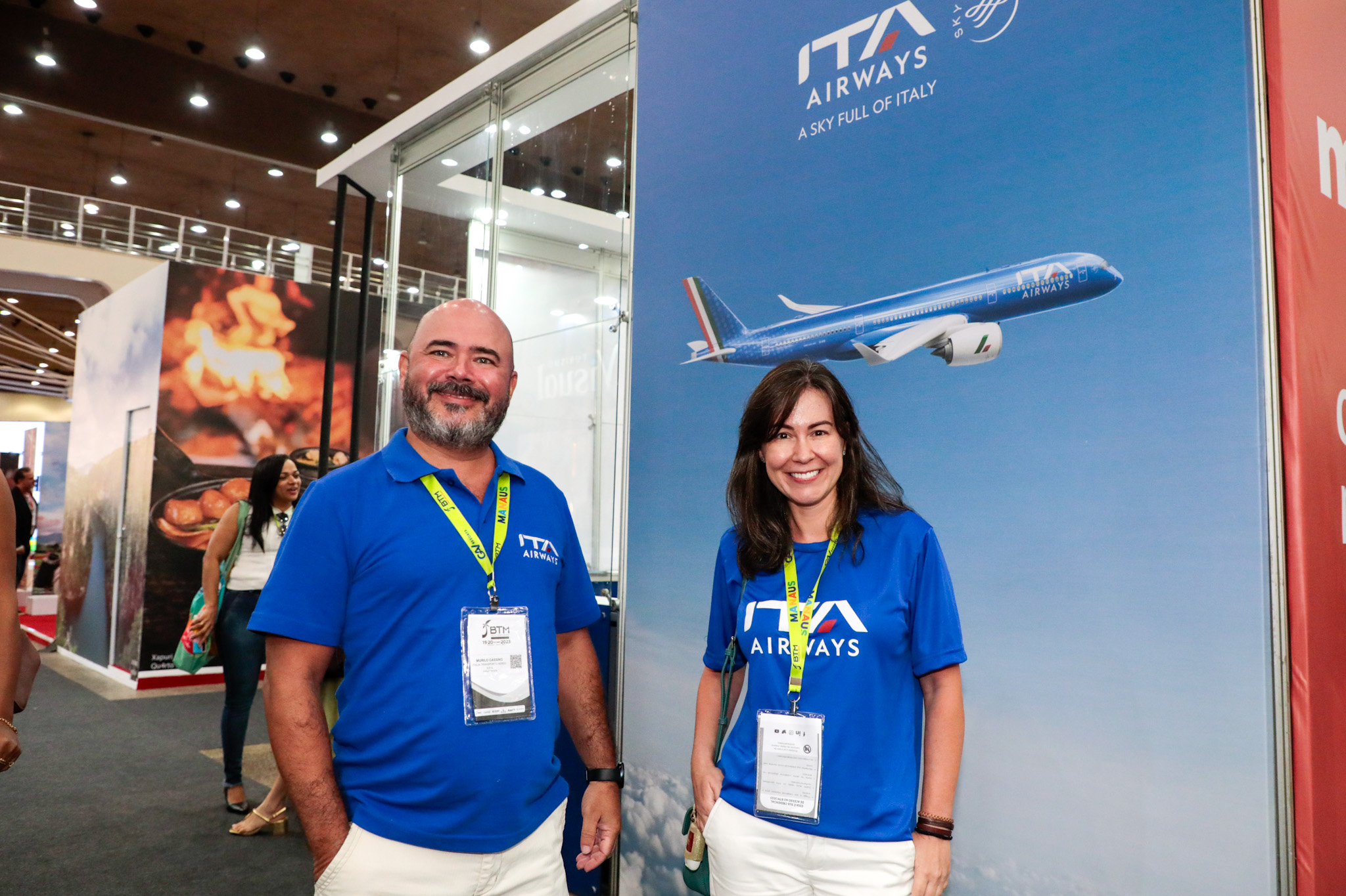 Murilo Cassino e Carla Marin, da ITA Airways Murilo Cassino e Carla Marin, da ITA Airways