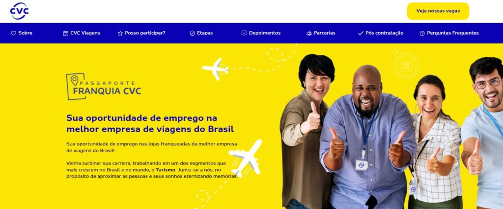 Passaporte Franquia CVC tem 35 vagas de emprego abertas para suas lojas no Rio de Janeiro