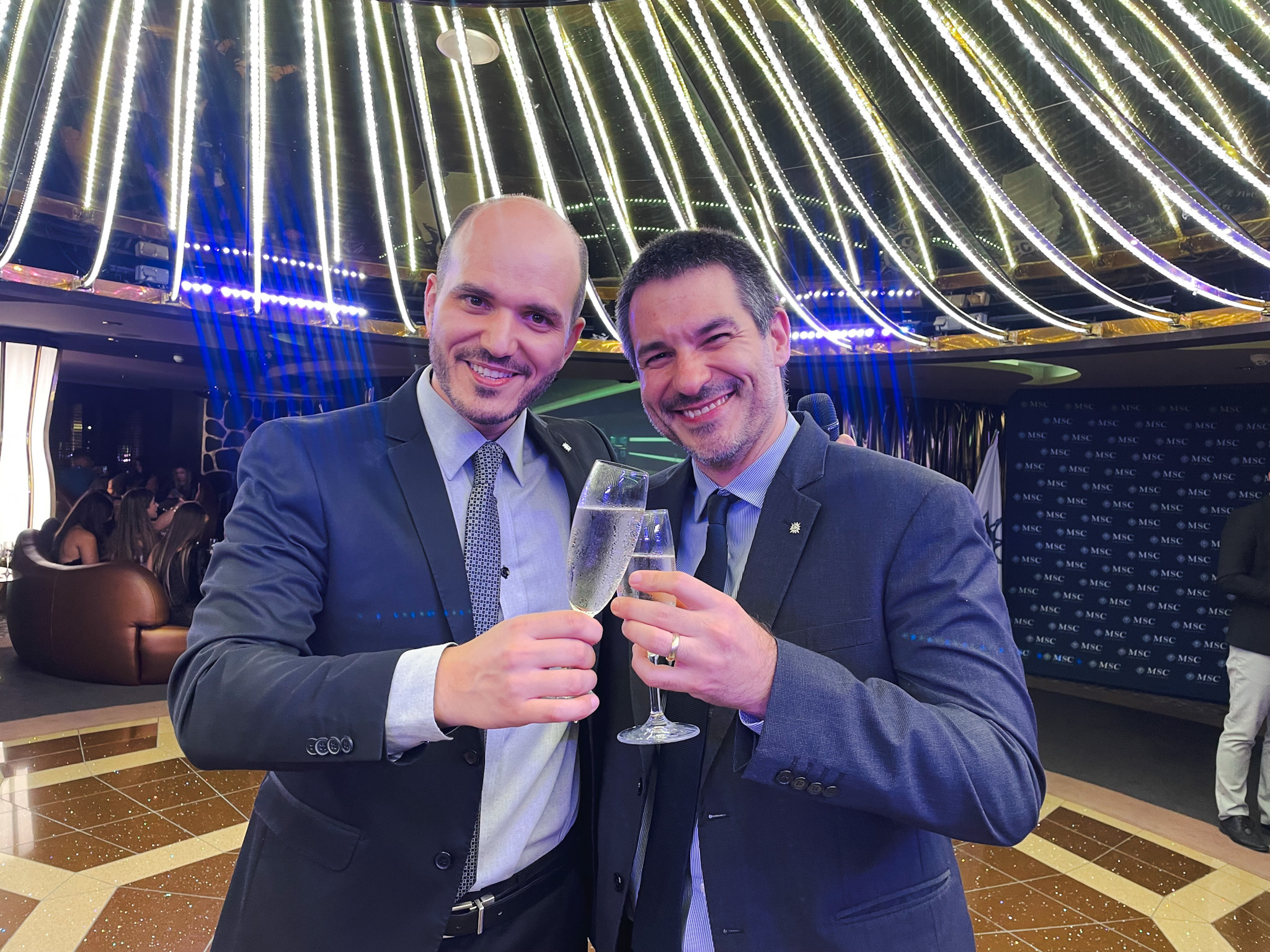 Rafael Grosso e Ignacio Palacios, da MSC Rafael Grosso e Ignacio Palacios, da MSC