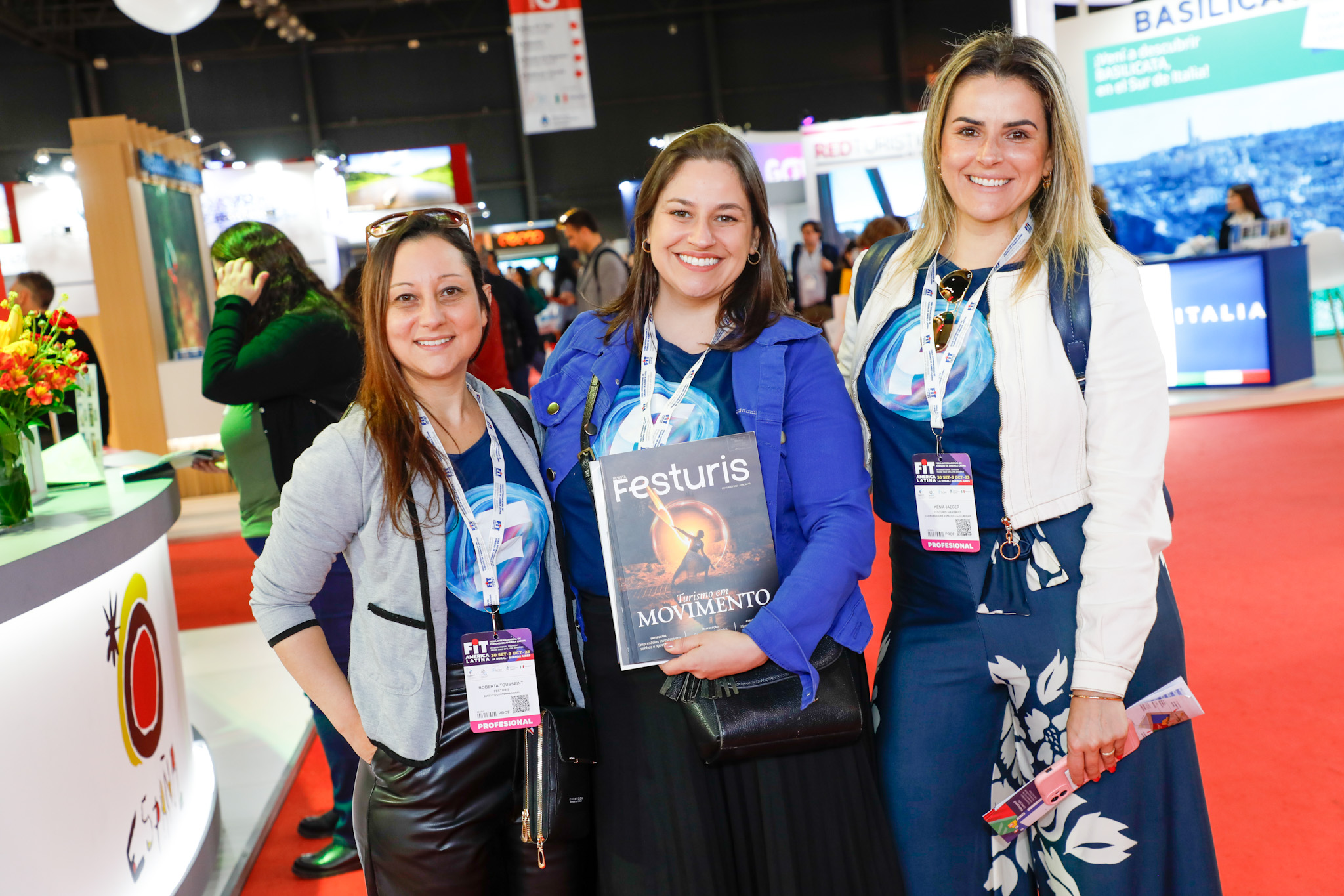 Roberta Toussaint, Laura Gallas, e Kenia Jaeger, do Festuris Roberta Toussaint, Laura Gallas, e Kenia Jaeger, do Festuris