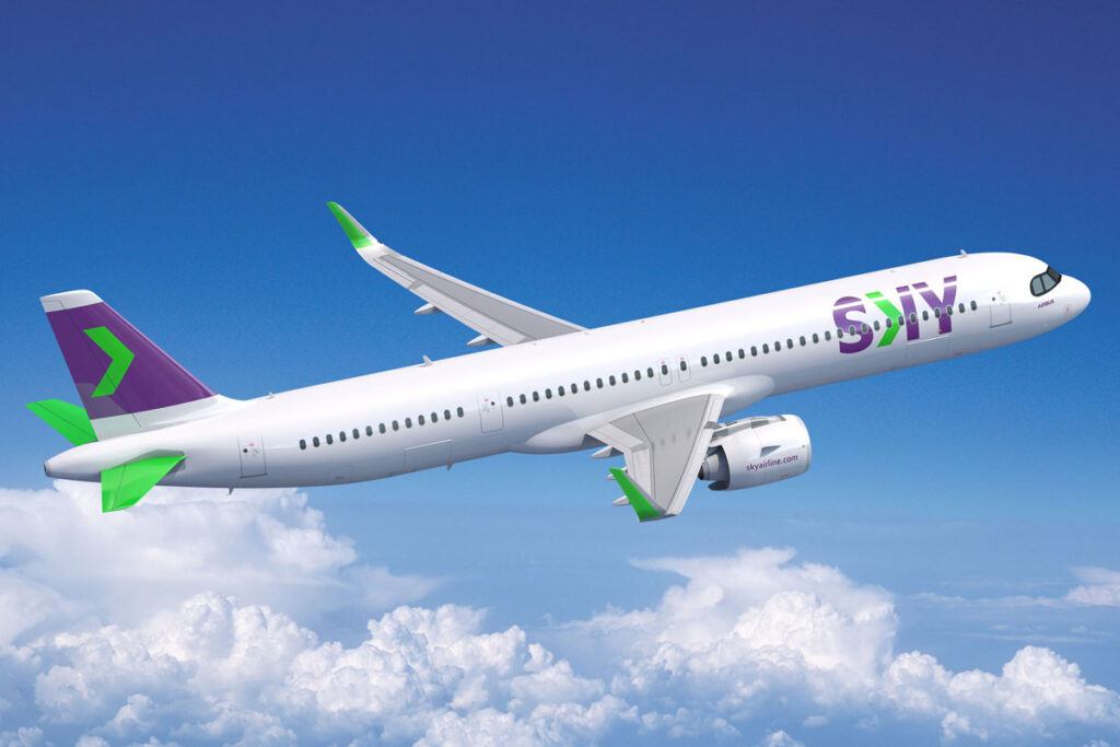 Sky Airlines Divulgacao Sky SKY estima alta de 45% no número de passageiros em suas rotas para o Brasil