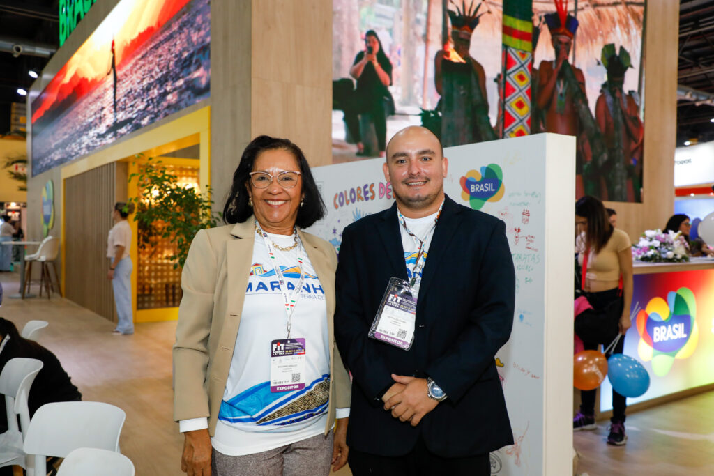 Socorro Araújo, secretaria de turismo do Maranhão, e Leopoldo Dickel, Setur-MA