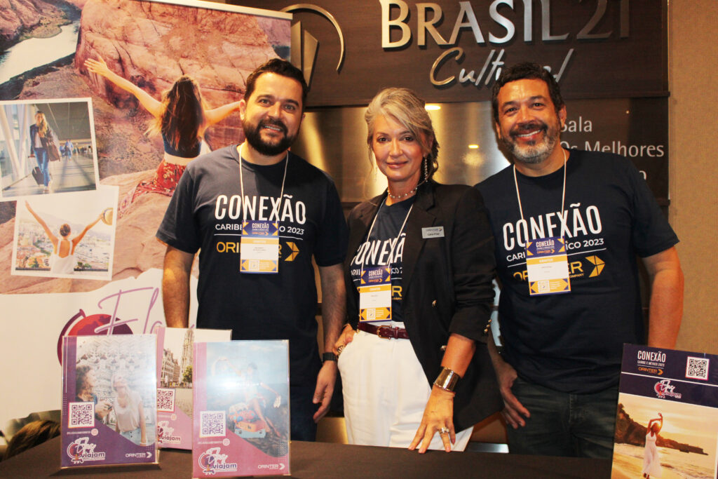 Waldemir Junior, Catia Frias e Jorge Souza, da Orinter