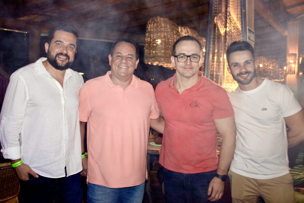 Waldemir Junior e Davis Santos, da Orinter, com Eduardo Nieri e Diogo Marinho, do Santander